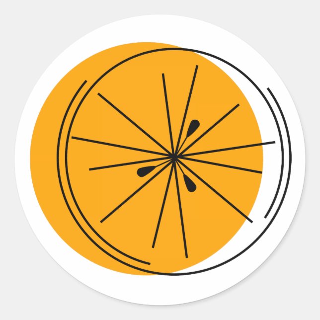 Adesivo Redondo Citrus Orange round (Frente)