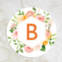 Citrus Watercolor Monograma de Casamento Monograma