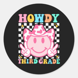 Adesivo Redondo Ck De Volta à Escola Howdy Terceira Série Western