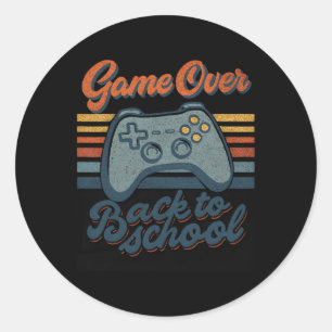 Adesivo Redondo Ck Gamer De Volta à Escola Crianças Professores Ga
