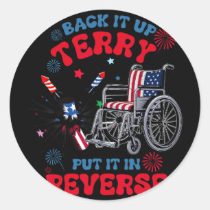 Adesivo Redondo Ck It Up Terry Put It In Reverse 4 De Julho F