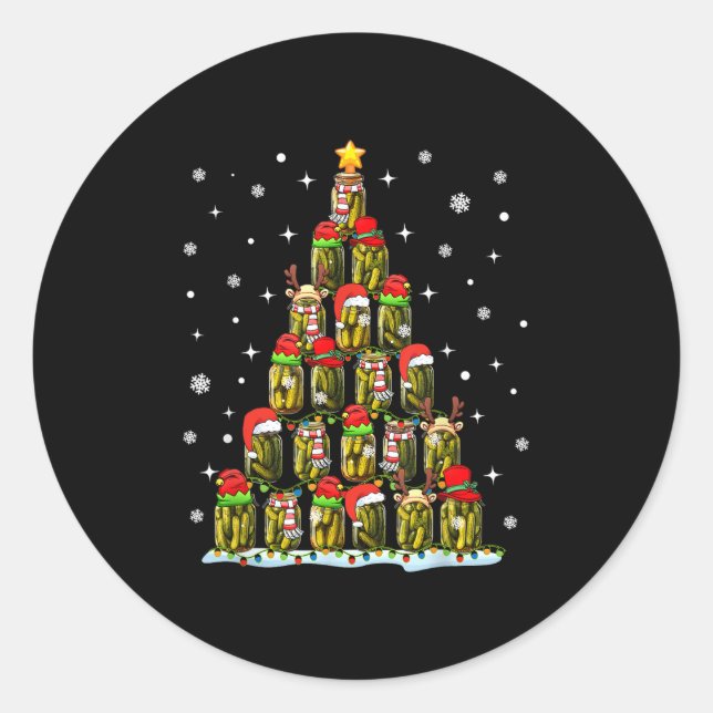 Adesivo Redondo Ckle Lover Christmas Pajama Ckles Jar Xmas Uni-fam (Frente)