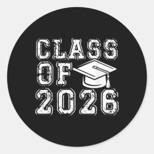 Adesivo Redondo Cl De 2026 Mais velho De Volta À Graduação Escolar