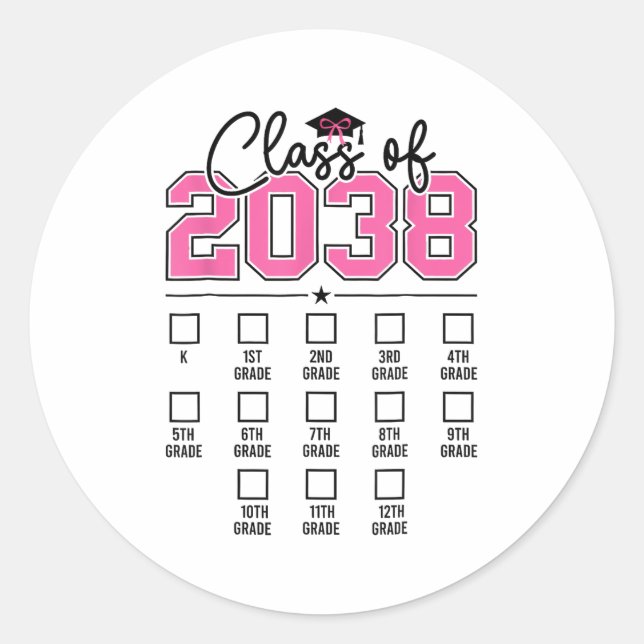 Adesivo Redondo Cl De 2038 Cresce Comigo Arco Coquette De Volta À  (Frente)