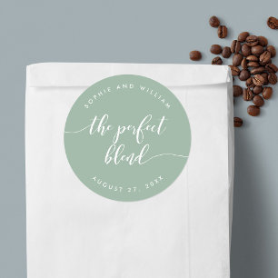 Adesivo Redondo Cl De Casamento De Cor Personalizada Da Mistura Pe