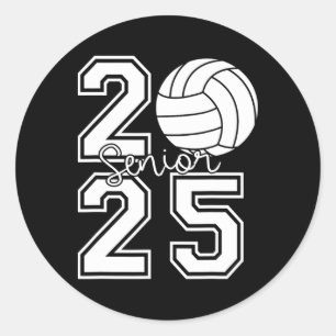 Adesivo Redondo Cl Do Mais velho De Graduação De 2025 Volleyll Cl 