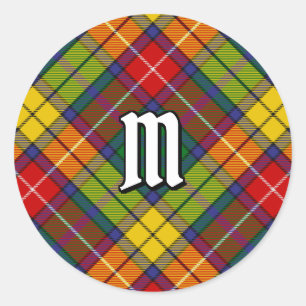 Adesivo Redondo Clã Buchanan Tartan