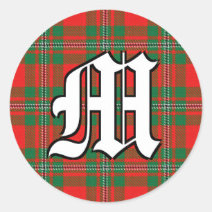 Adesivo Redondo Clã Clã Gregor MacGregor Tartan Monograma