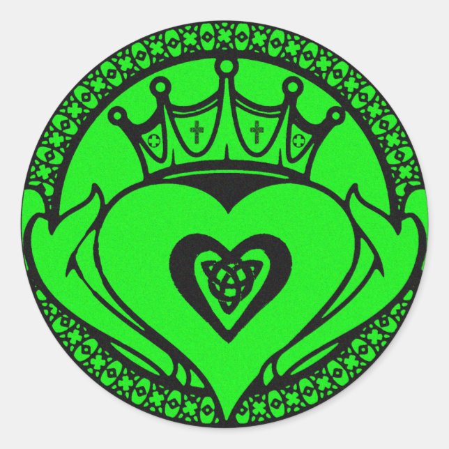 Adesivo Redondo Claddagh (Frente)