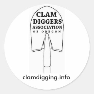Adesivo Redondo Clam Diggers Association Bumper Sticker