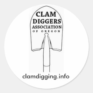 Adesivo Redondo Clam Diggers Association Bumper Sticker