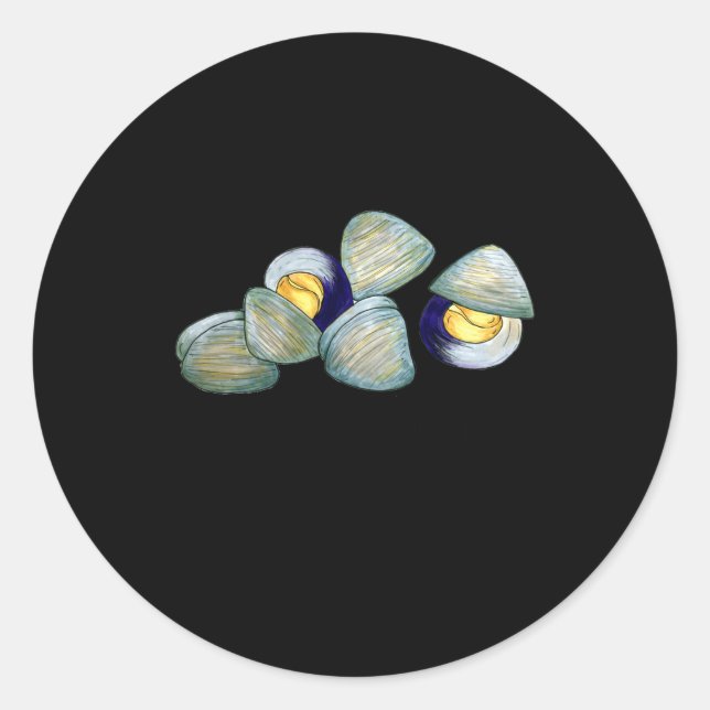 Adesivo Redondo Clams Clambake Rhode Island New England Seafood _1 (Frente)