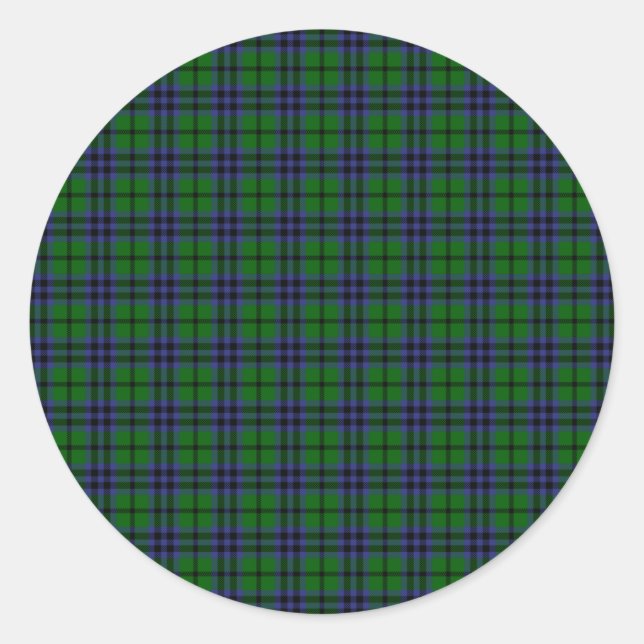 Adesivo Redondo Clan Austin Tartan (Frente)