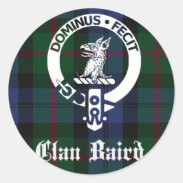 Adesivo Redondo Clan Baird Crest Tartan