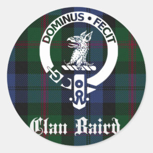 Adesivo Redondo Clan Baird Crest Tartan