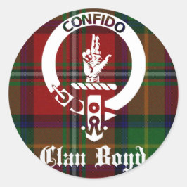 Adesivo Redondo Clan Boyd Crest Tartan
