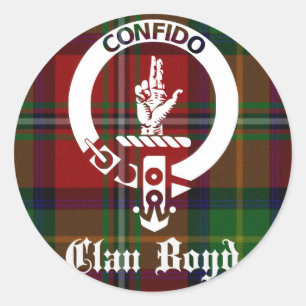 Adesivo Redondo Clan Boyd Crest Tartan