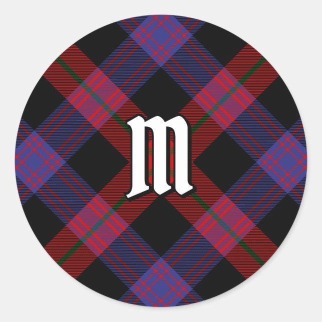 Adesivo Redondo Clan Brown Tartan (Frente)