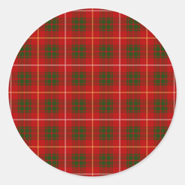 Adesivo Redondo Clan Bruce Tartan (Frente)