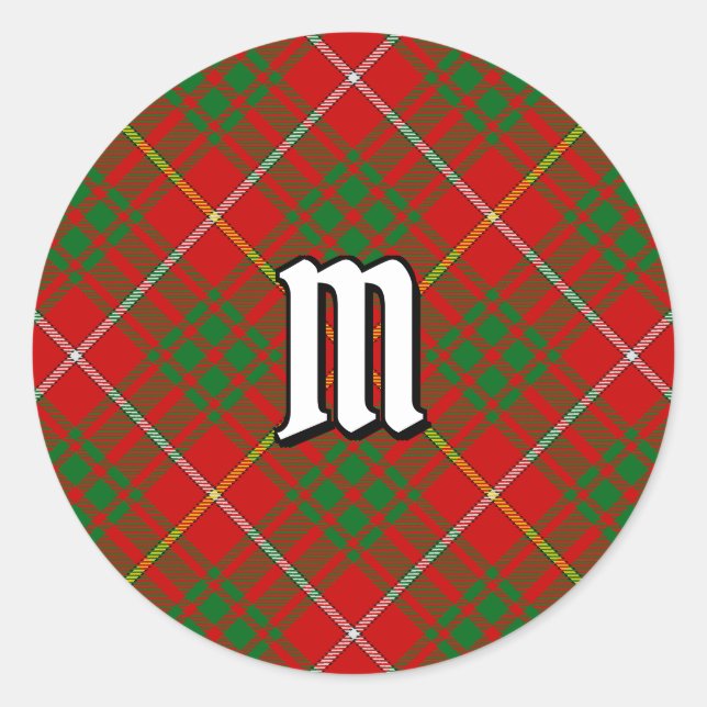 Adesivo Redondo Clan Bruce Tartan (Frente)