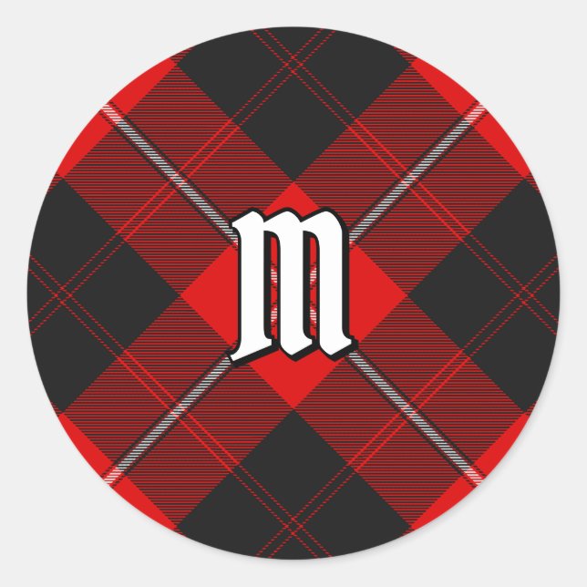 Adesivo Redondo Clan Cunningham Tartan (Frente)