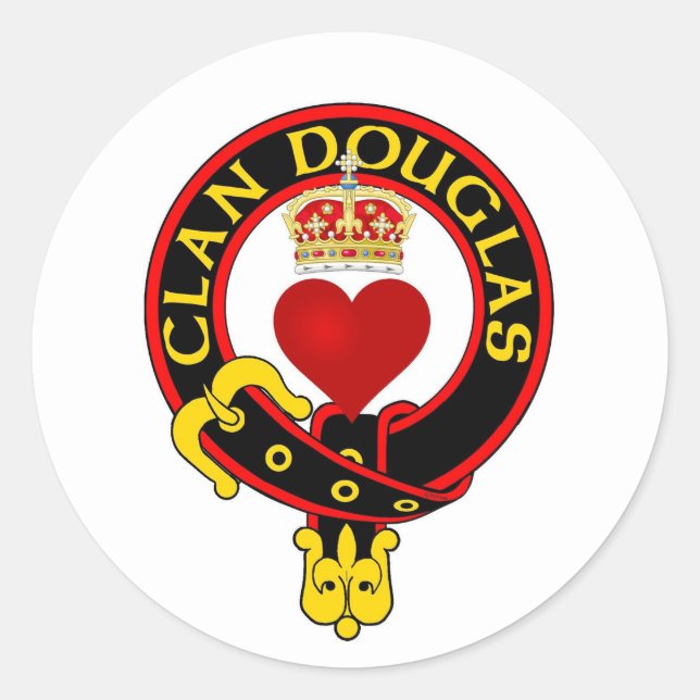Adesivo Redondo Clan Douglas Crest Sticker (Frente)