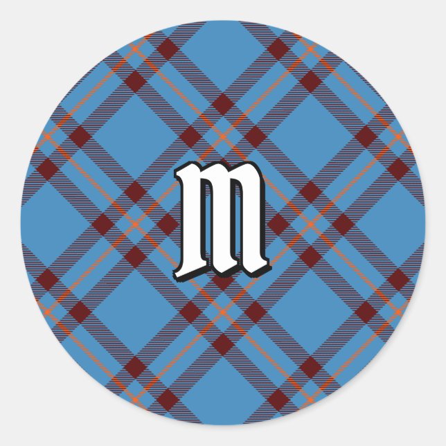 Adesivo Redondo Clan Elliot Ancient Tartan Classic Round Sticker (Frente)