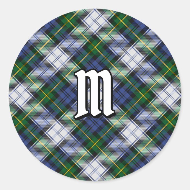 Adesivo Redondo Clan Gordon Dress Tartan Classic Round Sticker (Frente)