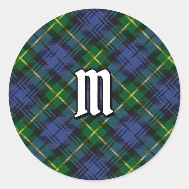 Adesivo Redondo Clan Gordon Tartan Classic Round Sticker (Frente)