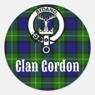 Adesivo Redondo Clan Gordon Tartan Crest