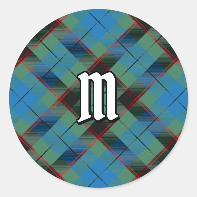 Adesivo Redondo Clan Guthrie Tartan (Frente)