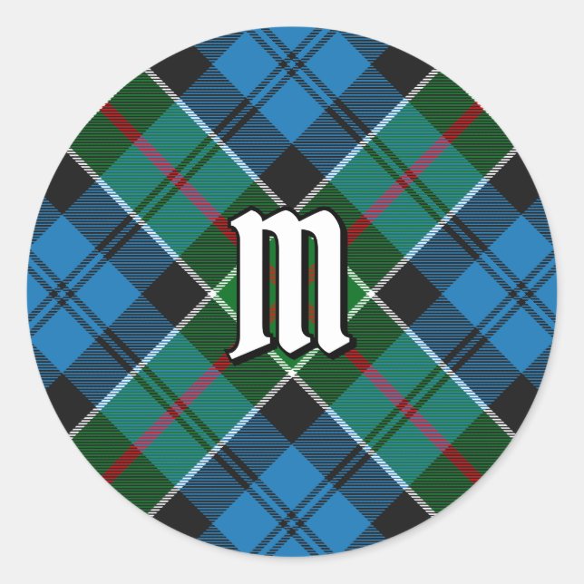 Adesivo Redondo Clan Kirkpatrick Tartan (Frente)