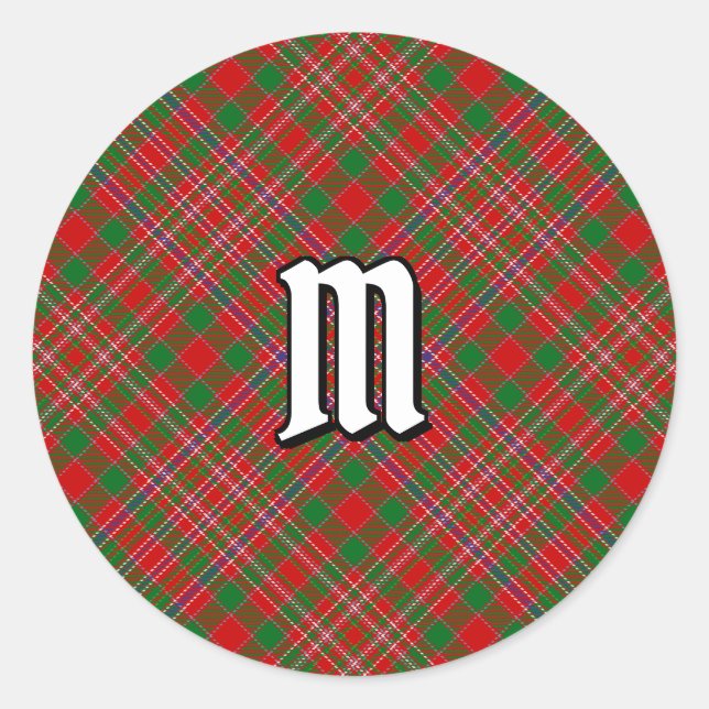 Adesivo Redondo Clan MacAlister Tartan Classic Round Sticker (Frente)