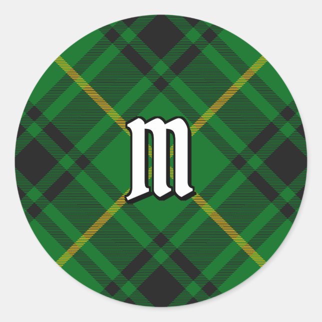 Adesivo Redondo Clan MacArthur Tartan (Frente)