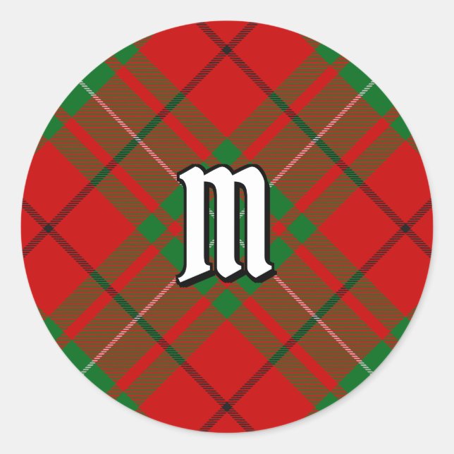 Adesivo Redondo Clan MacAulay Tartan Classic Round Sticker (Frente)