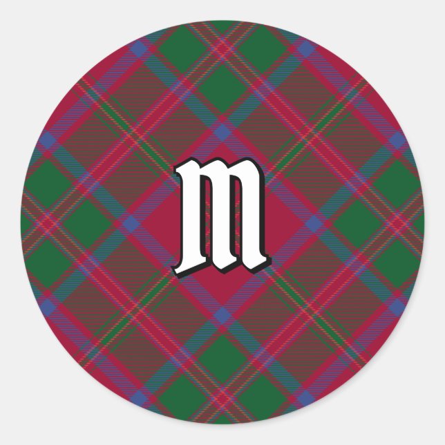 Adesivo Redondo Clan MacDougall Tartan (Frente)