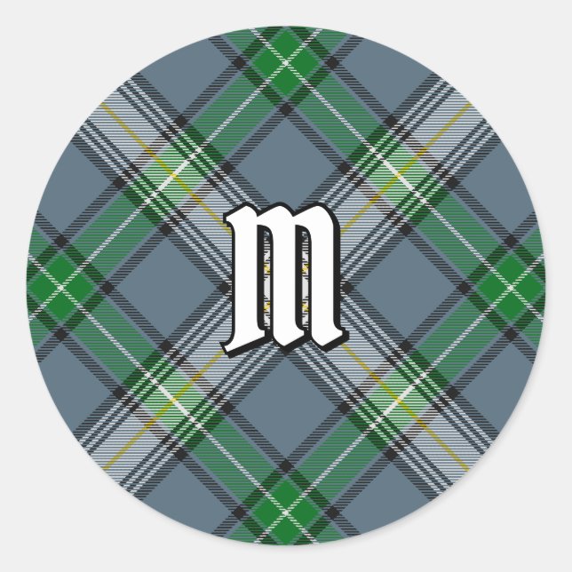 Adesivo Redondo Clan MacDowall Tartan (Frente)