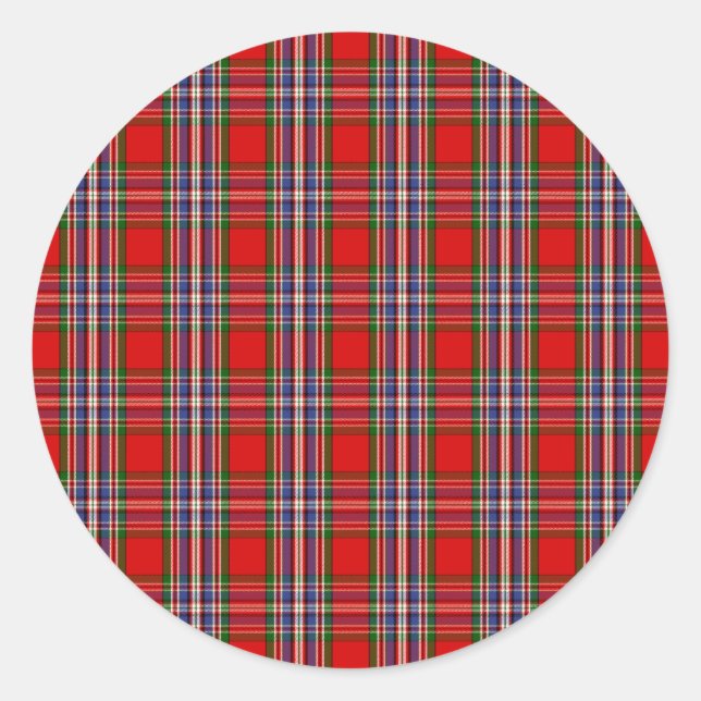 Adesivo Redondo Clan MacFarlane Tartan (Frente)