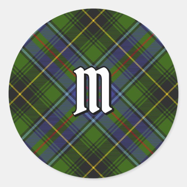Adesivo Redondo Clan MacInnes Tartan (Frente)