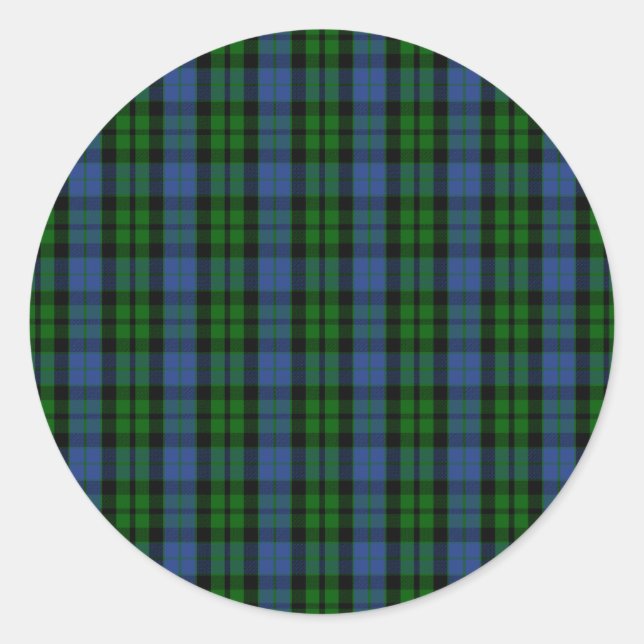 Adesivo Redondo Clan MacKay Tartan (Frente)