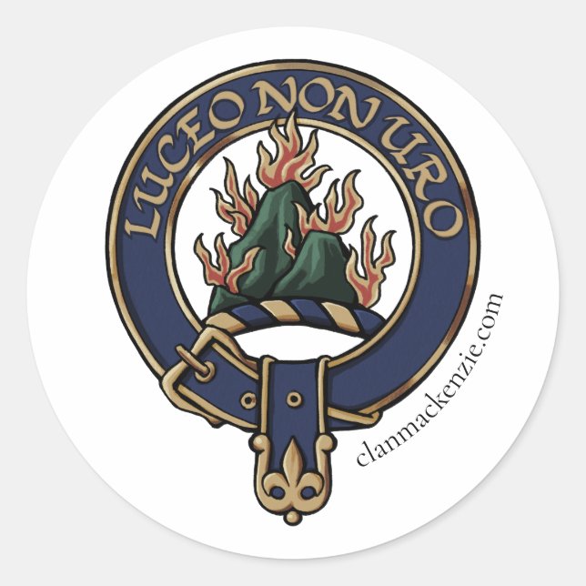 Adesivo Redondo Clan Mackenzie Stickers (Frente)