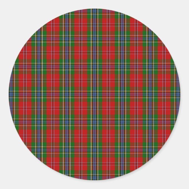 Adesivo Redondo Clan MacLean De Duart Tartan (Frente)