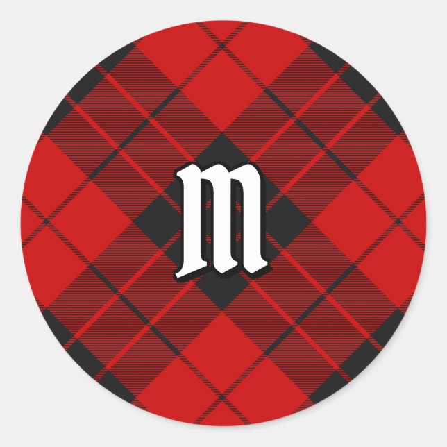 Adesivo Redondo Clan Macleod de Raasay Tartan (Frente)