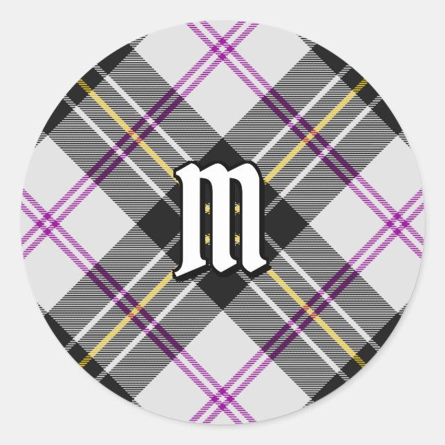 Adesivo Redondo Clan MacPherson Vestir Tartan Classic Round Sticke (Frente)