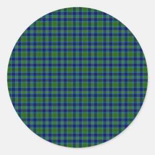 Adesivo Redondo Clan Miller Tartan