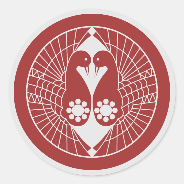 Adesivo Redondo Clan Nanbu Crest (Kamon) Classic Round Sticker (Frente)