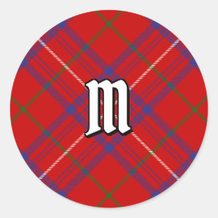 Adesivo Redondo Clan Rosa Tartan