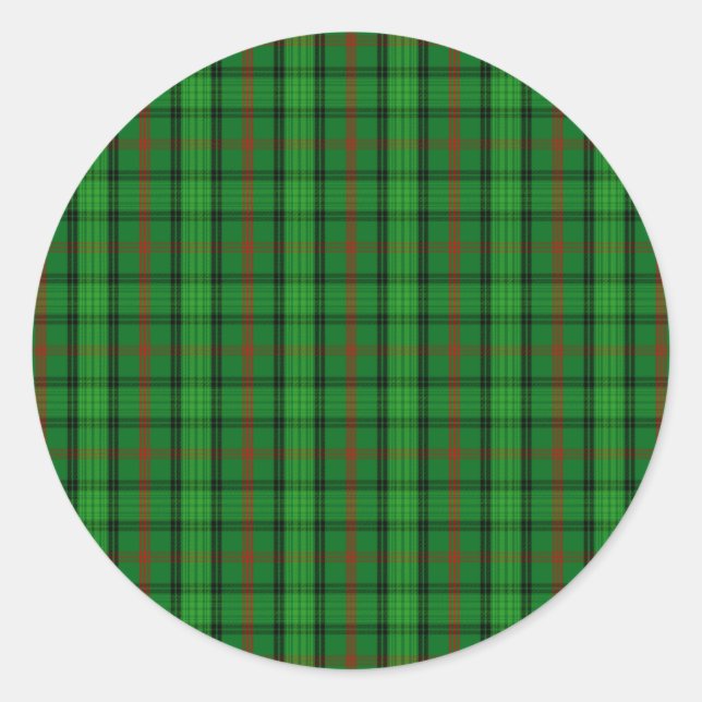 Adesivo Redondo Clan Ross Tartan (Frente)