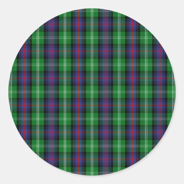 Adesivo Redondo Clan Sutherland Tartan (Frente)