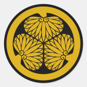 Adesivo Redondo Clan Tokugawa Crest (Kamon) Classic Round Sticker